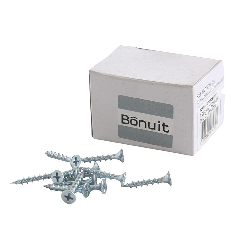 Tornillo drywall cabeza phillips punta plana 6 x 1" 100 uds