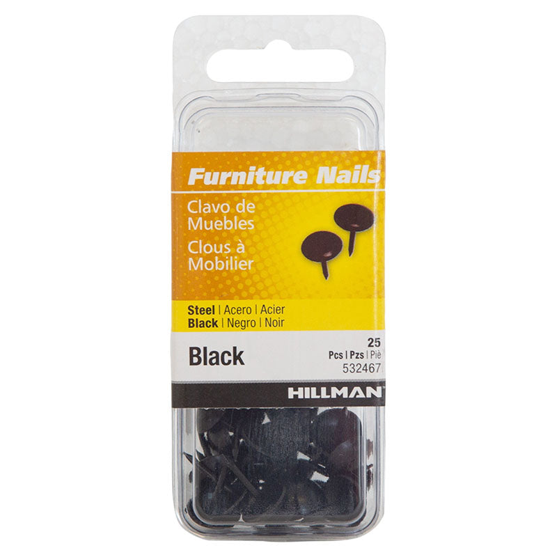 Black thumbtack 25 pcs
