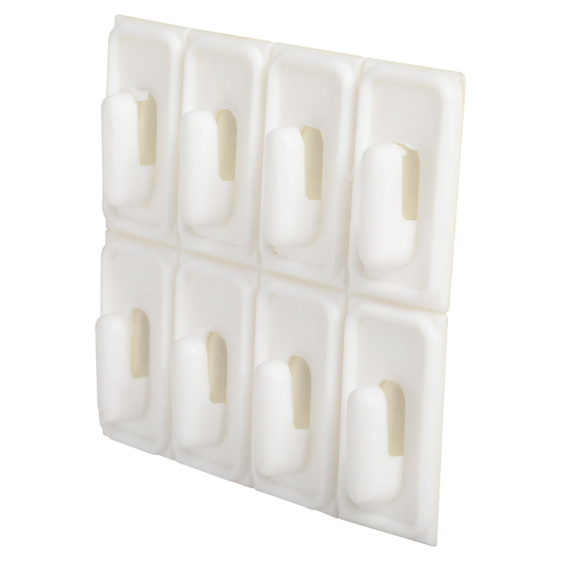 Adhesive plastic hook holder 0.45 kg 8 units
