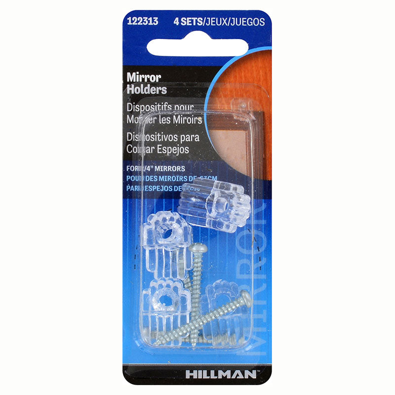 4 Pcs. Transparent Plastic Mirror Holder