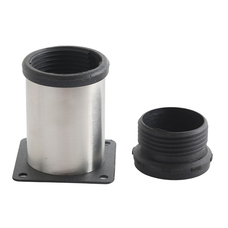 Pata acero cuadrada cromo 1 ud