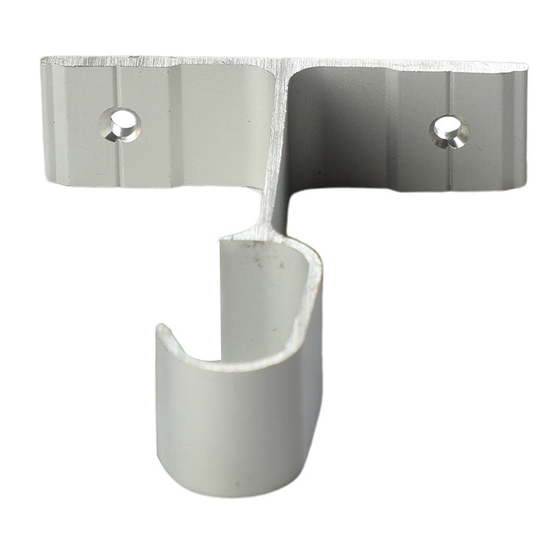 Kit soporte para tubo metal ovalado cromo 1 ud