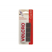 Velcro adhesivo cuadrado negro 7/8" (2,2 cm) 12 uds