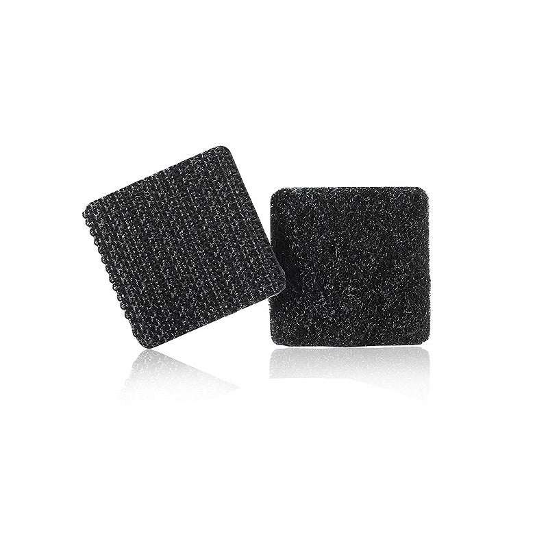 Velcro adhesivo cuadrado negro 7/8" (2,2 cm) 12 uds