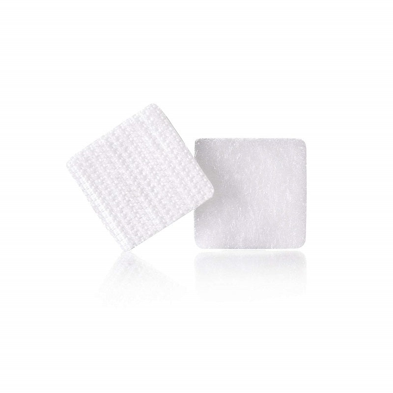 Velcro adhesivo cuadrado blanco 7/8" (2,2 cm) 12 uds