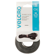 Black Reusable Velcro Cable Tie 1/2" x 8" (1.2 x 20.3 cm) 50 pcs