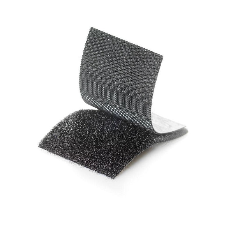 Tiras de velcro negro uso pesado 4" x 2" (10,2 x 5 cm) 2 uds