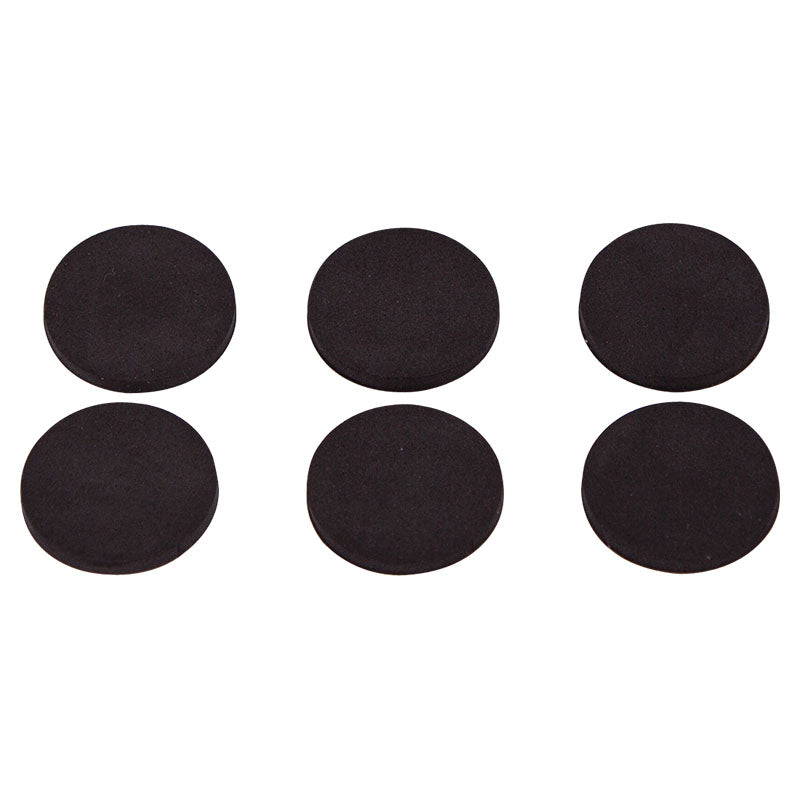 Protector tope PVC adhesivo negro 1" 6 uds