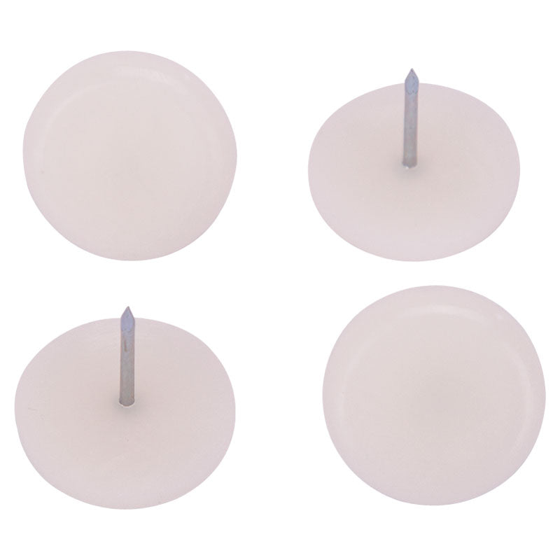 Deslizador almohadilla de plástico con clavo 1 1/8" 4 uds