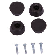 Black rubber bumper stop with screw 7/8" 4 pcs