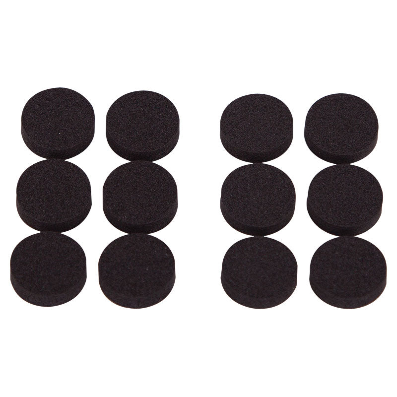 Protector tope PVC adhesivo negro 3/4" 12 uds