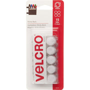 Velcro adhesivo redondo blanco 5/8" (1,5 cm) 15 uds