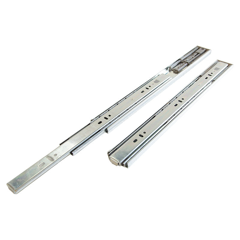 Full extension rail 40 cm chrome steel