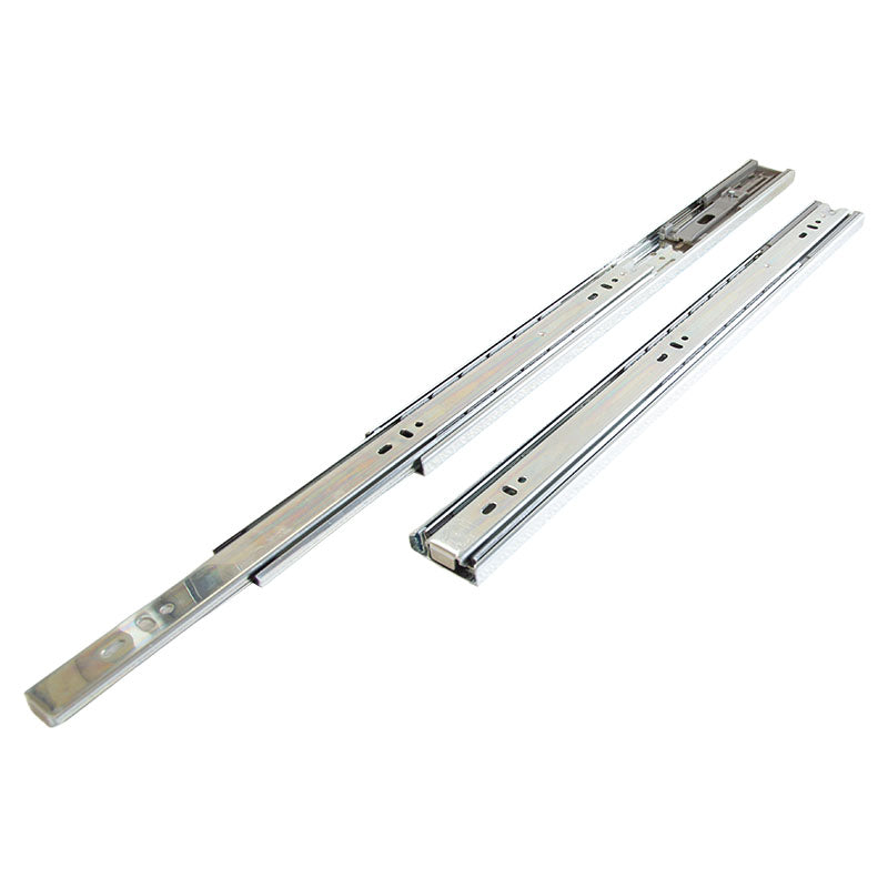 Full extension soft close drawer slide 45 cm chrome steel