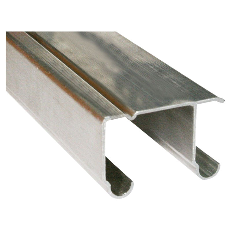 Hanging rail for closet doors 3 m gray steel