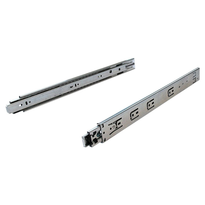 Soft-close full extension drawer slide 40 cm chrome steel