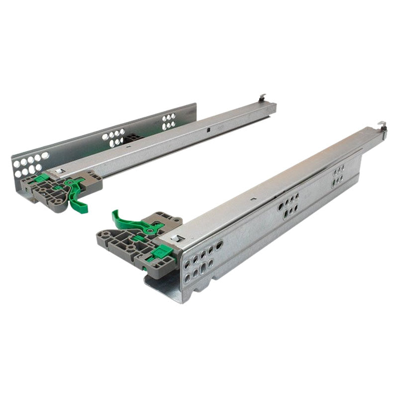 Soft-close drawer slide 50 cm chrome steel