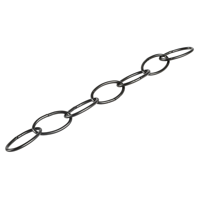 Cadena ovalada negra soporta hasta 20 kg (precio por metro)
