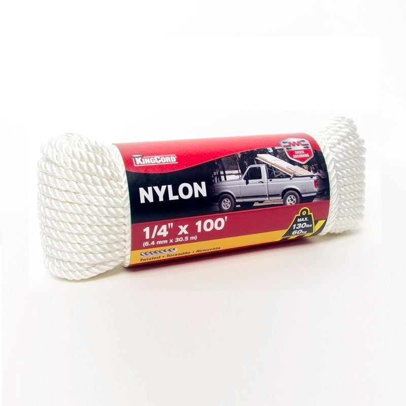 3/16" Diamond Braided Nylon Rope 30 m supports up to 41 kg