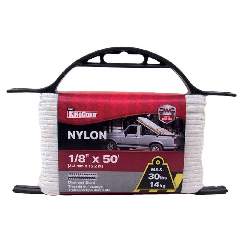 Cuerda de nylon trenzada 1/8" madeja 15 m