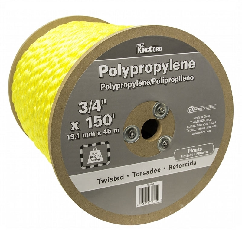 Cuerda de polipropileno torcida 3/4" (precio por metro)