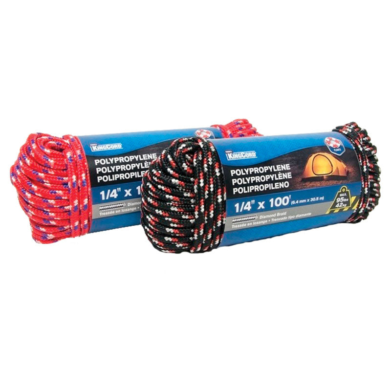 1/4" Braided Polypropylene Rope, 30 m Skein