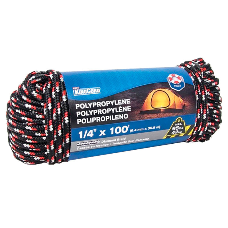 1/4" Braided Polypropylene Rope, 30 m Skein