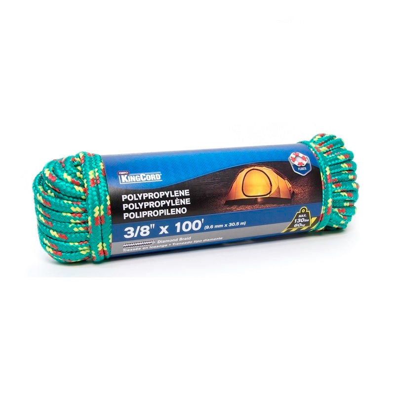 3/8" braided polypropylene rope, 30 m coil