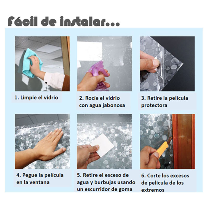 Smooth semi-opaque frosted self-adhesive film 60 x 200 cm