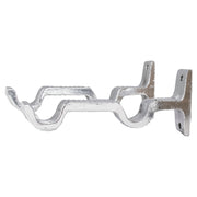 Soporte doble para cortina plata 3/4"