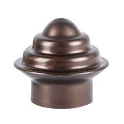 Brown curtain rod finial 3/4"