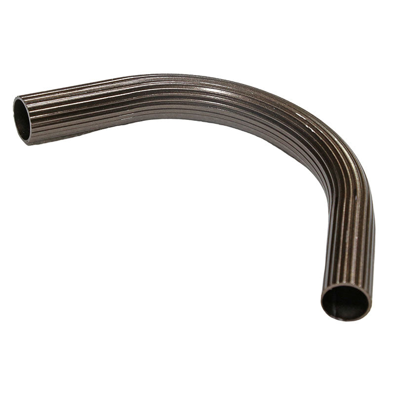 Curva unión para tubo cortina café 1"
