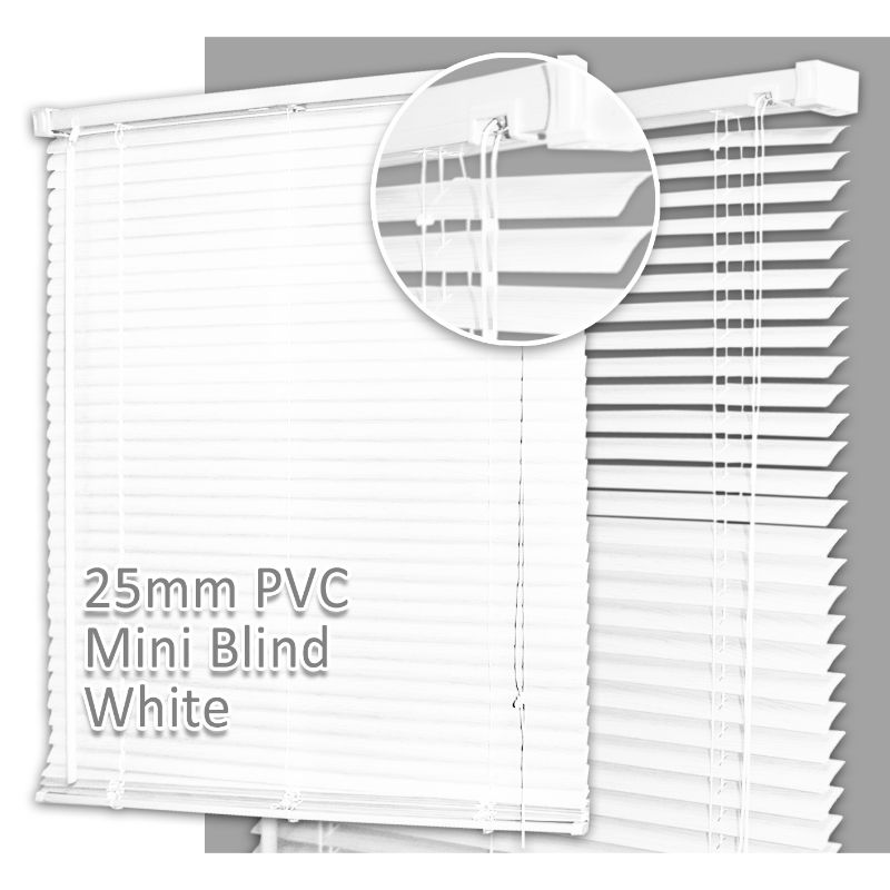 1" PVC mini blind 120 x 160 cm white