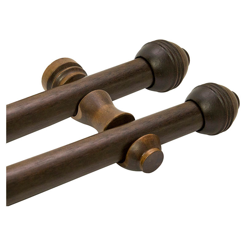 Brown open double bracket 1.38" 1 unit