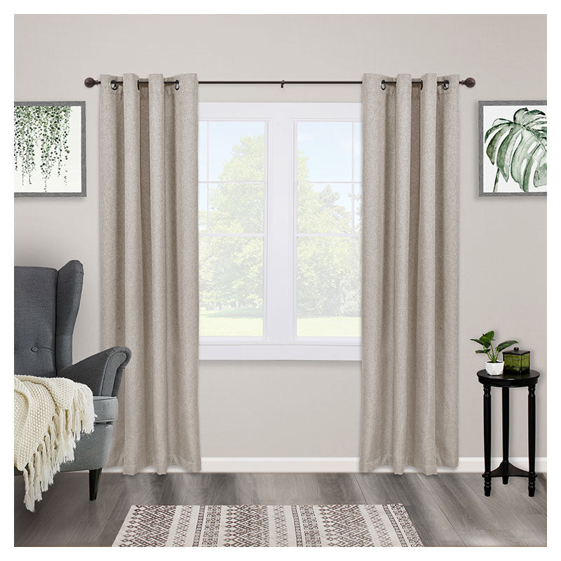 Cortinero Richmond acero liso café 5/8" 122-218 cm