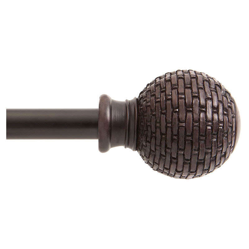 Richmond smooth brown steel curtain rod 5/8" 229-330 cm