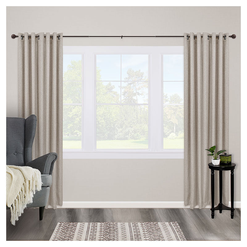 Cortinero Richmond acero liso café 5/8" 229-330 cm