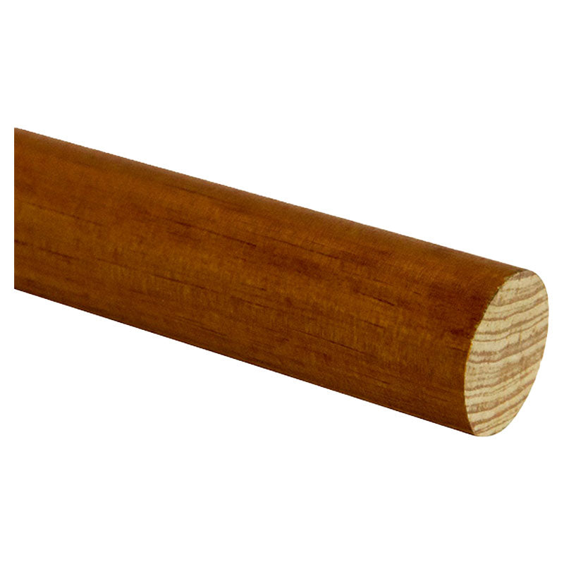 Brown smooth wooden curtain pole 1.38" 150 cm