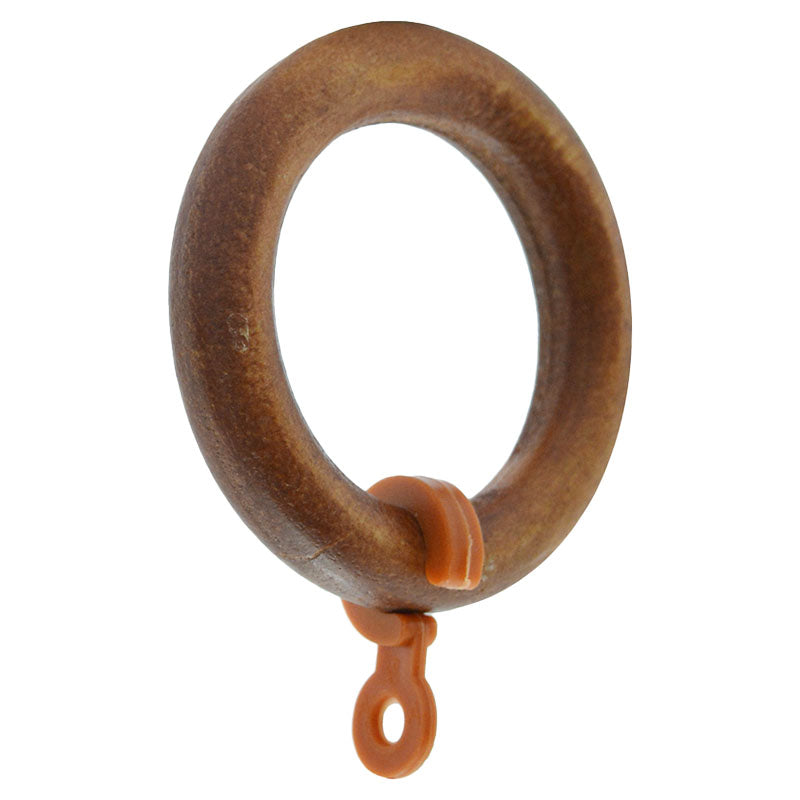 Set of 6 mahogany wooden rings 1.38"