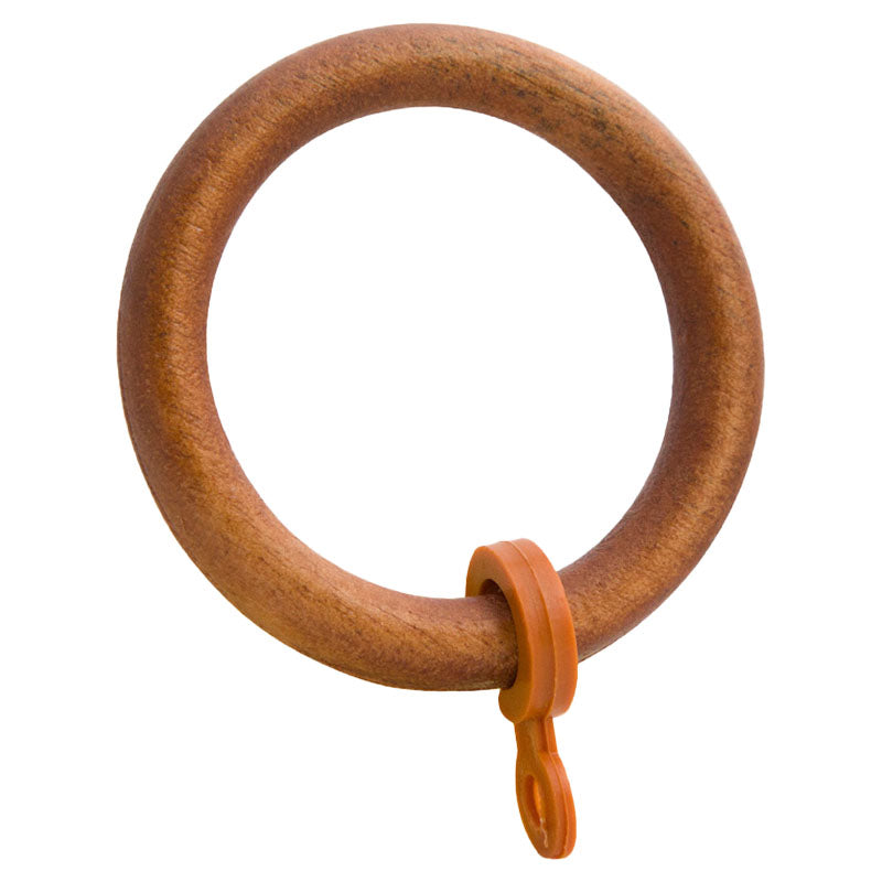 Set of 6 mahogany wooden rings 1.38"