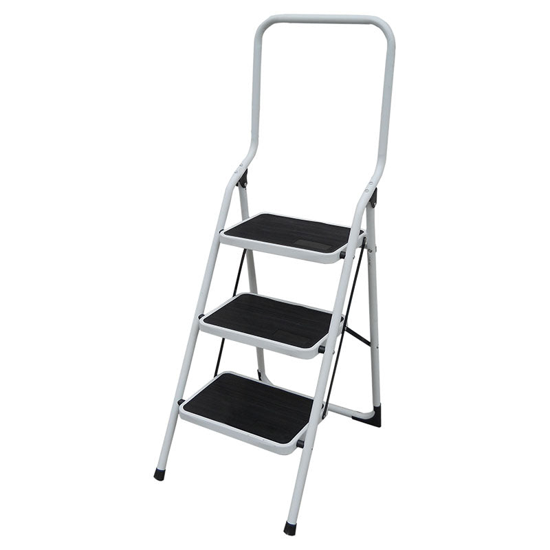 Escalera plegable acero 3 peldaños 4,5 pies soporta hasta 150 kg