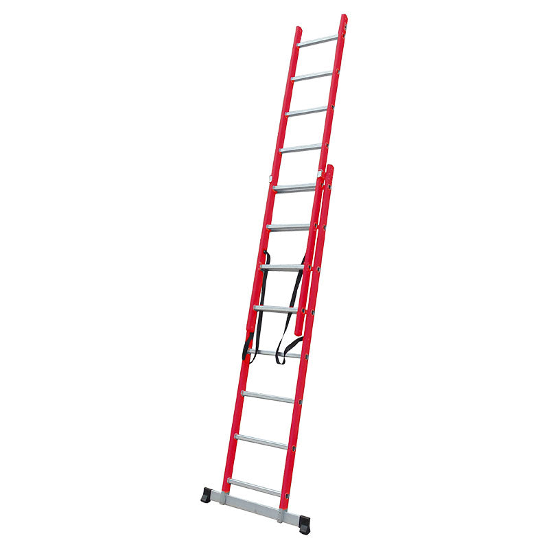 Escalera multiposición fibra de vidrio 16 peldaños 12 pies soporta hasta 150 kg