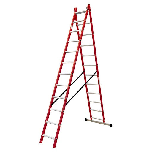 Escalera multiposición fibra de vidrio 24 peldaños 19,4 pies soporta hasta 150 kg