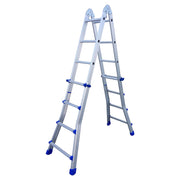 Escalera de multiposición 4 m 16 peldaños aluminio y acero