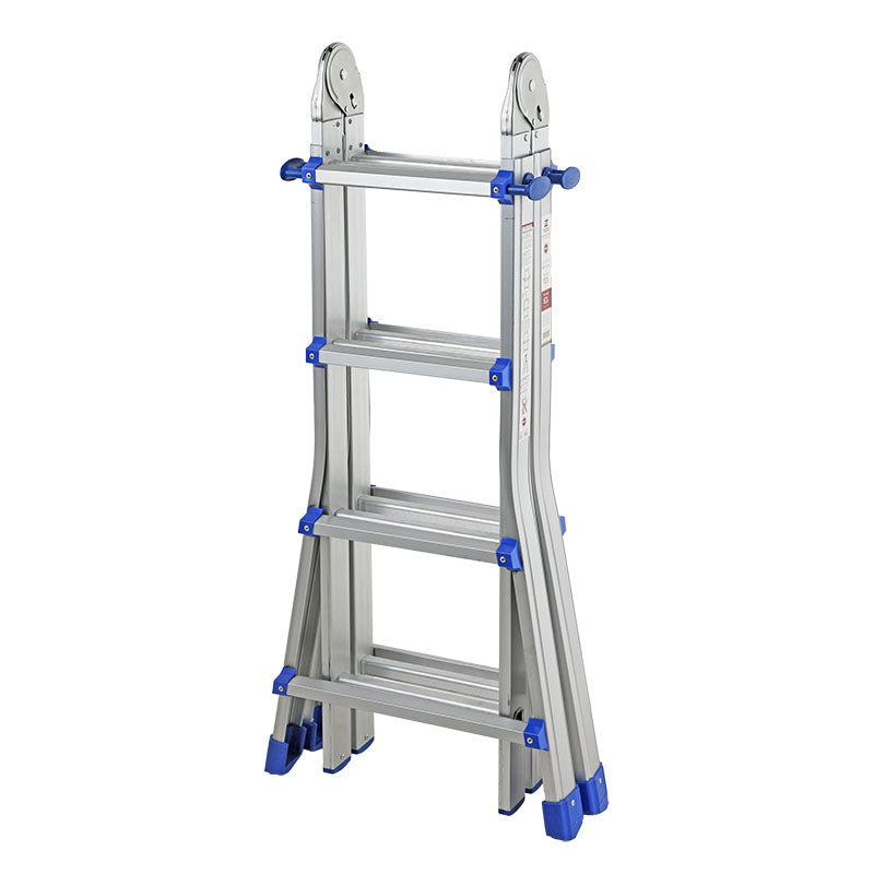 Escalera de multiposición 4 m 16 peldaños aluminio y acero