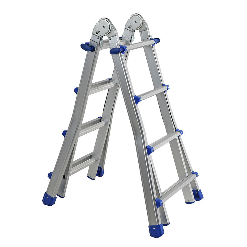 Escalera de multiposición 4 m 16 peldaños aluminio y acero