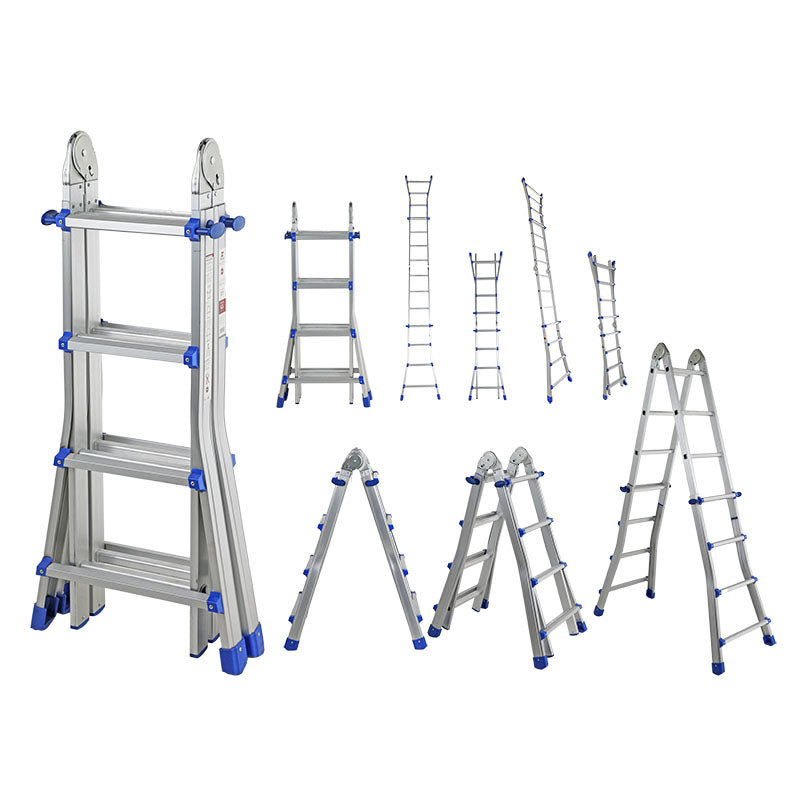 Escalera de multiposición 4 m 16 peldaños aluminio y acero