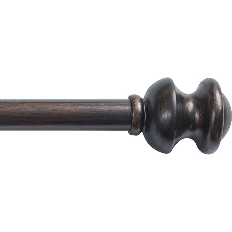 Kendall Smooth Antique Bronze 5/8" Curtain Rod 122-218 cm