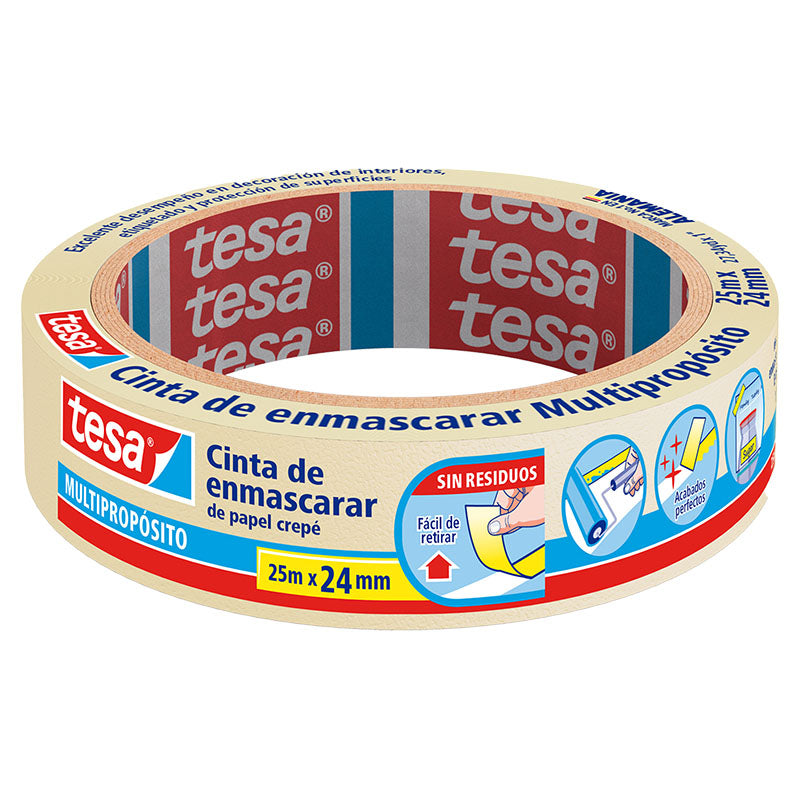 Cinta enmascarar 1 " 25 m beige