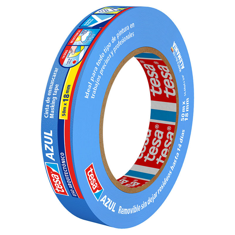 Cinta enmascarar 3/4 " 50 m azul